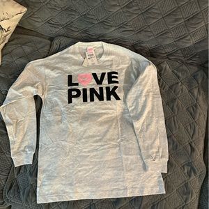 PINK SEQUINED LONG SLEEVE CREW Neck Small